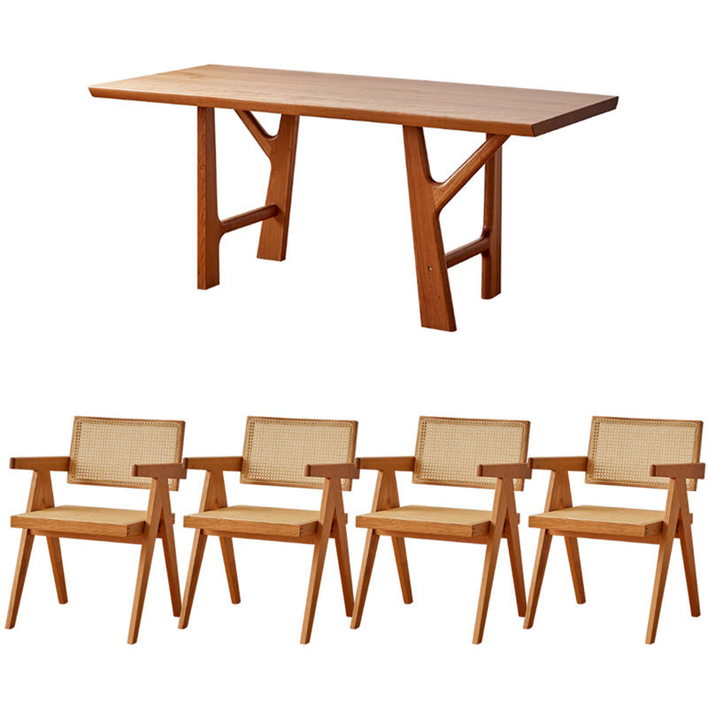 Creative Branch Shaped Cherry Wood Dining Table, 29.52"H x 70.86"L x 35.43"W