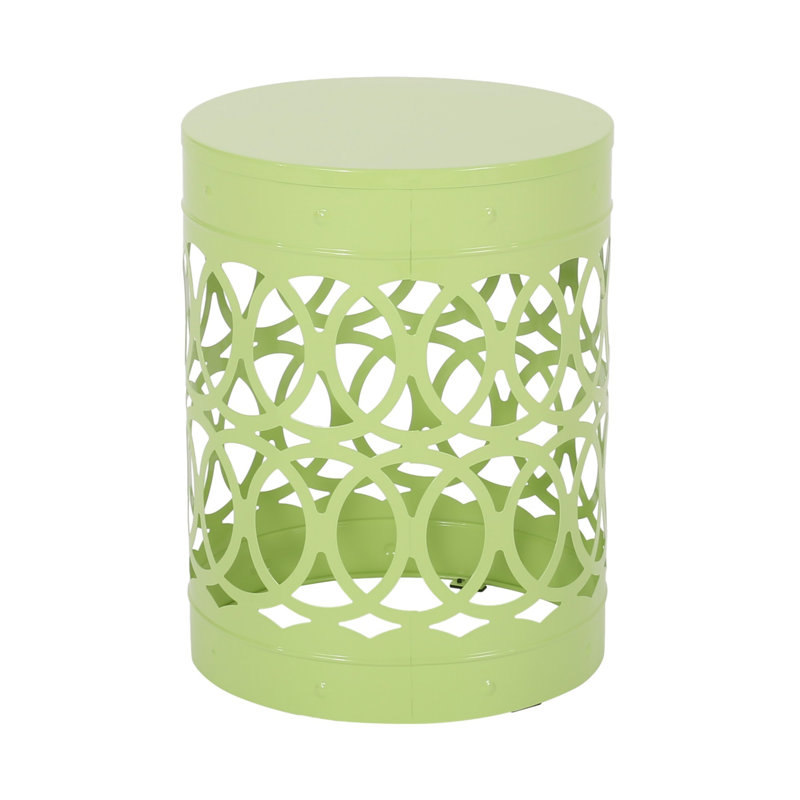 Daston Iron Top End Table, 1, Green
