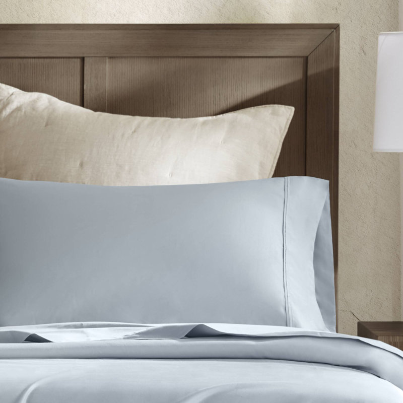 100% Egyptian Cotton Sateen Sheet Set, King, Blue