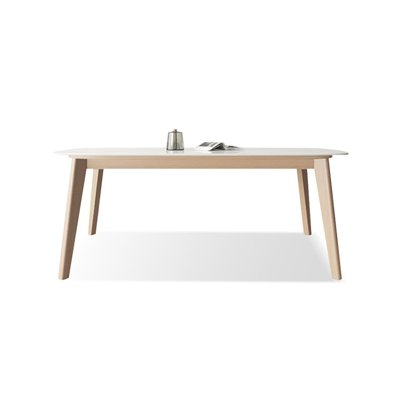 Picture color Rectangular Sintered Stone tabletop Dining Table, 29.53"H x 62.99"L x 35.43"W