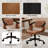Marcus 360°Swivel Faux Leather Upholstered Home Office Task Desk Chair-951124318