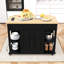 Chariot d'îlot de cuisine mobile extensible avec station de charge intégrée et rangement interne-404109137