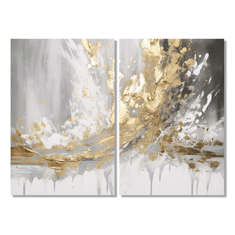 Flynn - impressions d'art moderne sur toile, H 36 po x l 48 po, Toile tendue, Ne s’applique pas