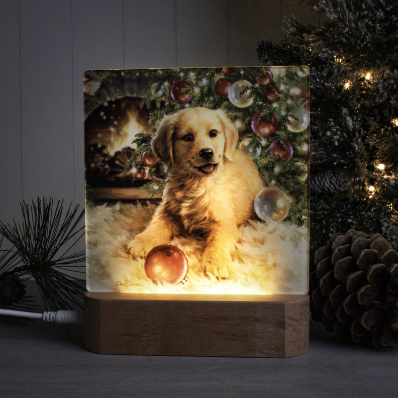 Veilleuse de Noël chiot