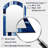 Blue White Sapphire Symmetry I - Abstract Shapes Asymmetrical Unique Mirror, Blue Arch Large Wall Mirror, Printed Metal Art-1635040170
