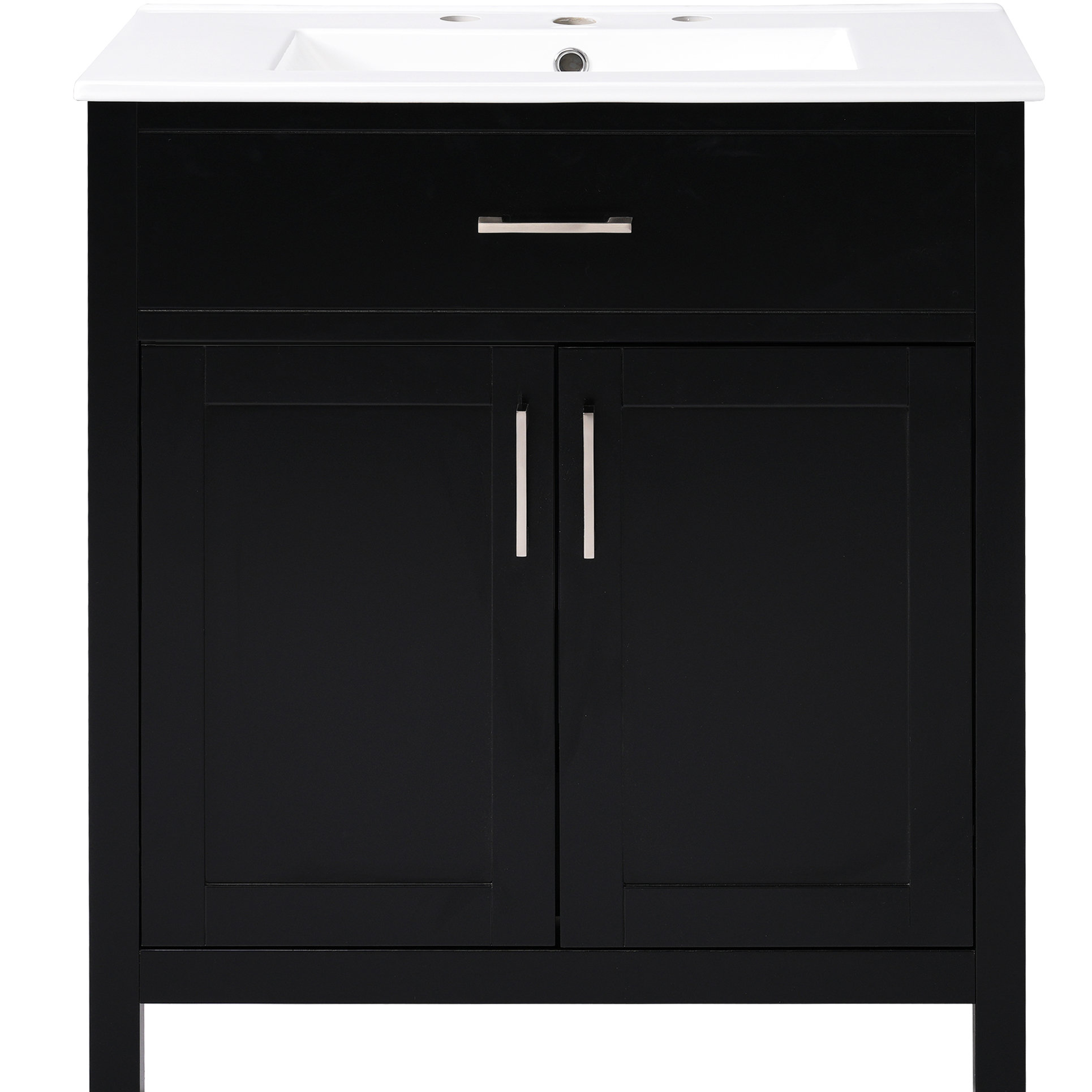 Ebern Designs 30-Inch Bathroom Vanity: Ceramic Sink & Plentiful Storage ...