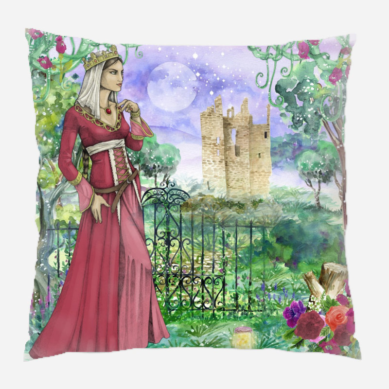 Outdoor Reversible Throw Pillow, Microsuede, Indoor