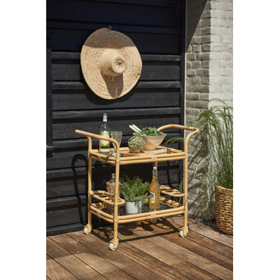 Carlo Outdoor Bar Cart - Natural by Sika Design