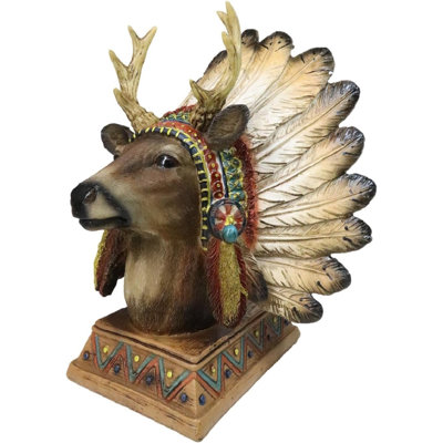 Figurine de chef cerf amérindien avec cerf