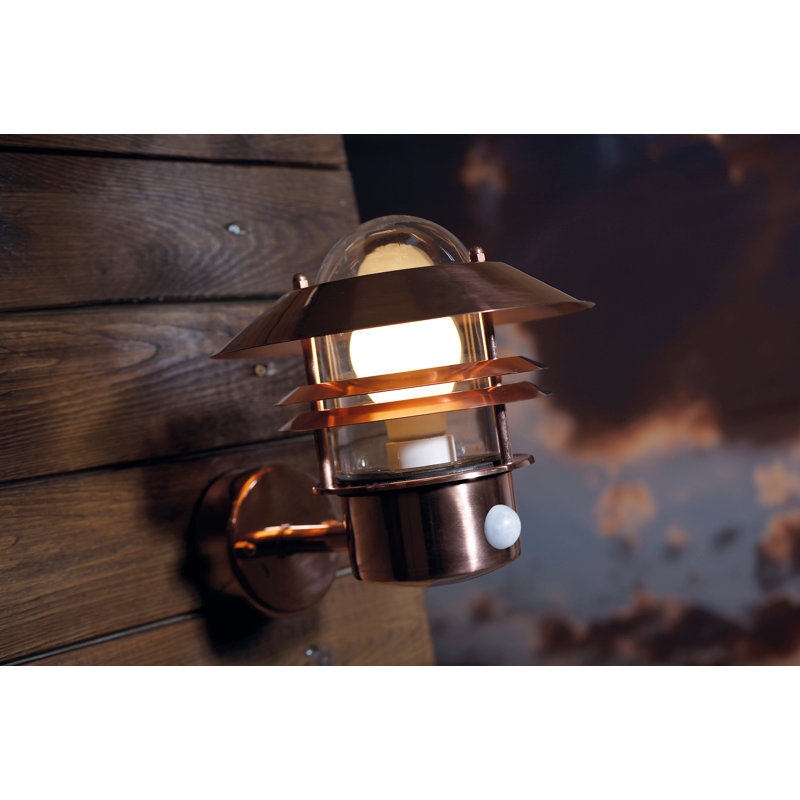 Blokhus Stainless Steel Outdoor Armed Sconce, Copper
