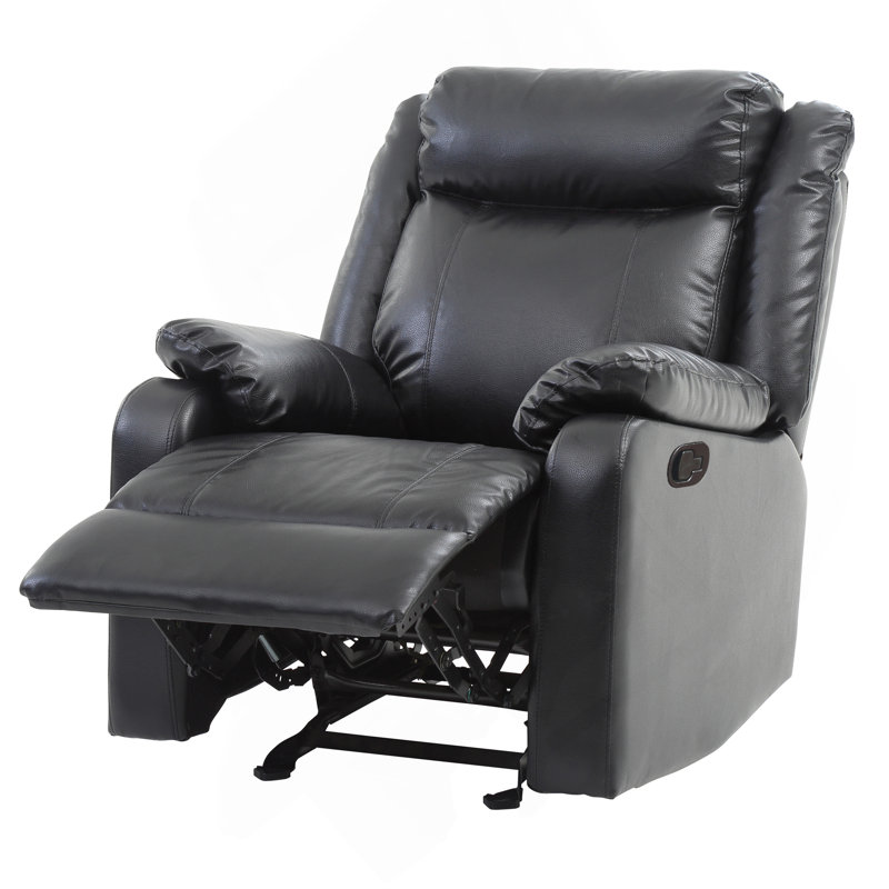 Fauteuil inclinable contemporain noir rembourré