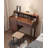 All Solid Wood Simple Clamshell Mirror Dressing Table
