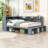 Daybed with Storage Cabinets and USB Ports-1738446275