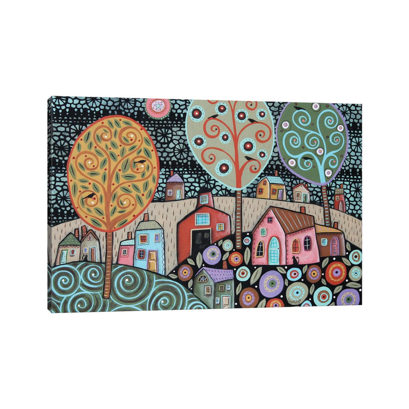 Two Cats Village I by Karla Gerard - Wrapped Canvas Print