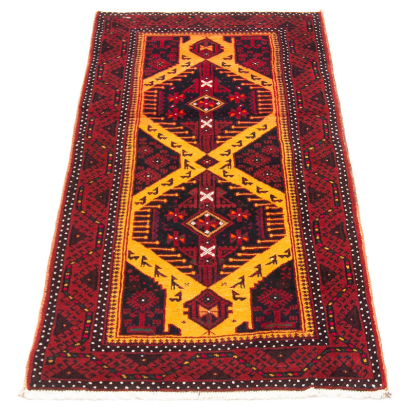 Tapis unique en laine noué à la main nouvel âge 3 pi 1 po x 6 pi 5 po Cinda
