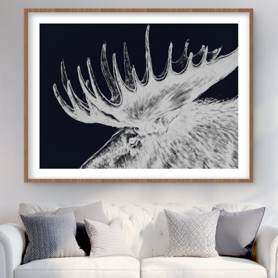 Big Moose Plume - Man Cave Holidays Print | Home Decor Art