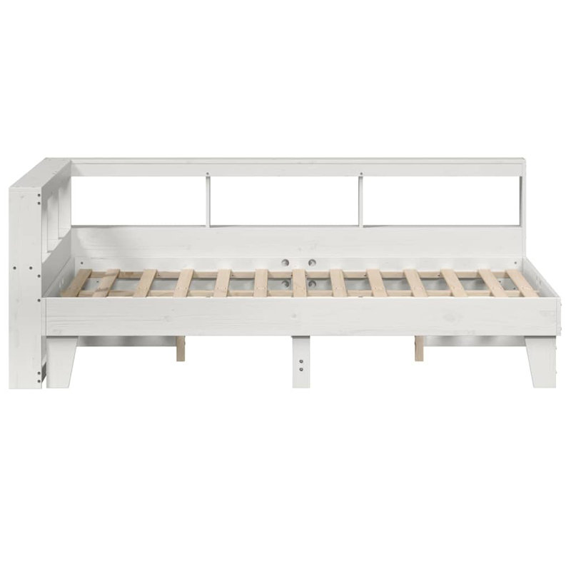 Solid Wood Storage Bed, Small Double (4'), White