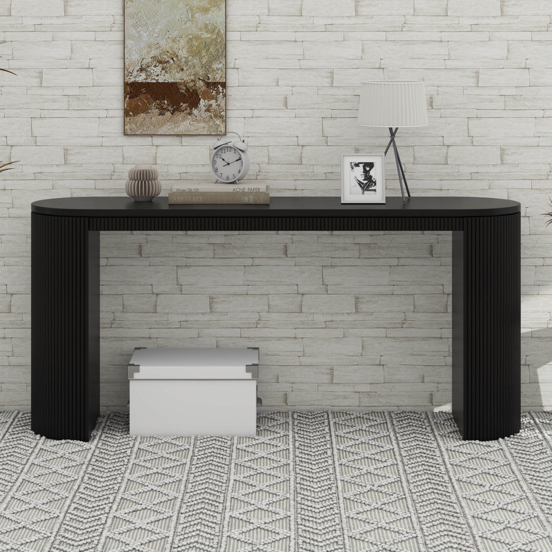 Console moderne avec plateau ovale, Noir
