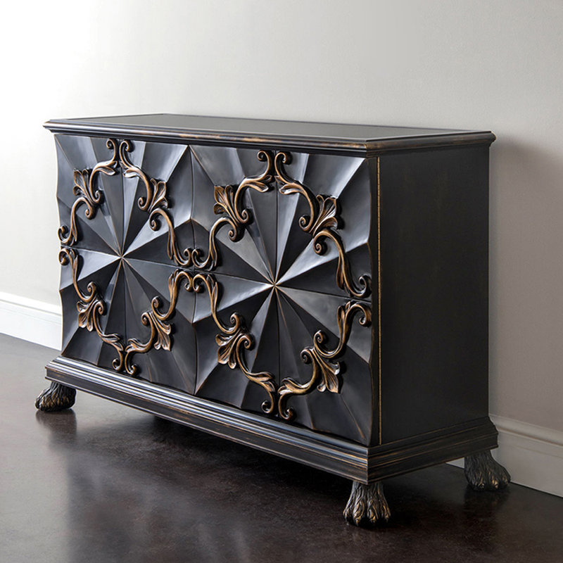 Armoire console en bois massif French French