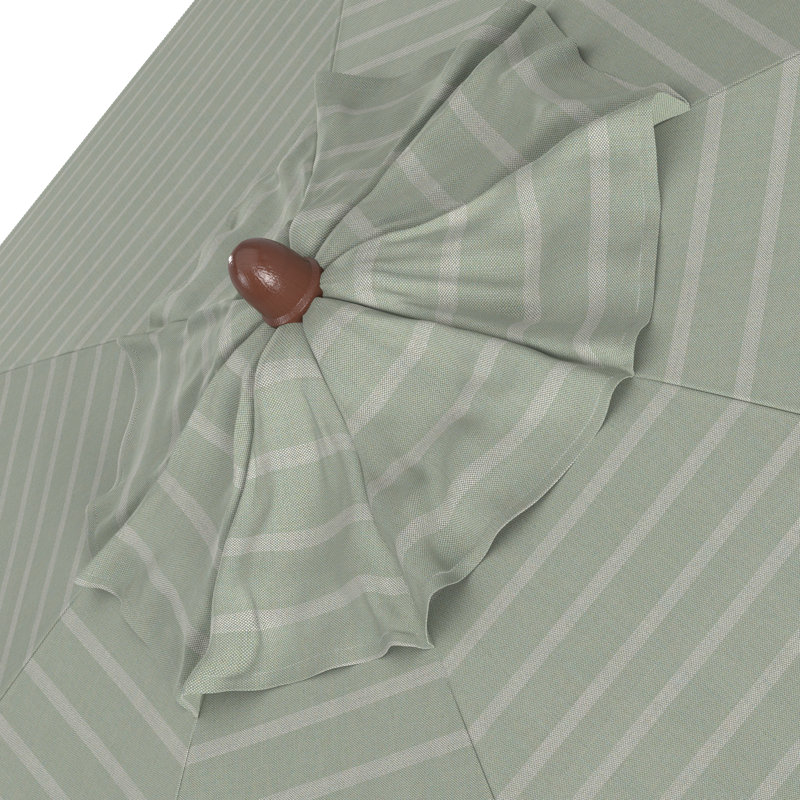 Parasol de marché octogonal 9 'x 9' Manford Austerio, Détendez-vous avec Sunbrella® délavé à la plu