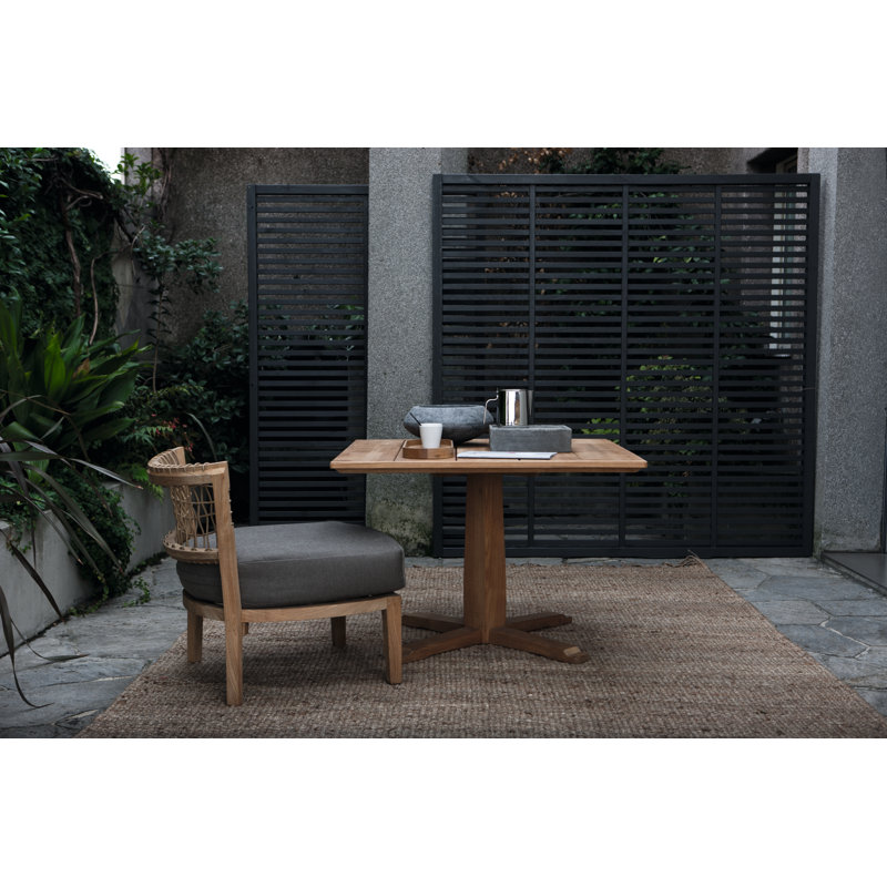 Synthesis Outdoor Square Teak Bistro Table, 35.43" W x 35.43"L x 24.41"H