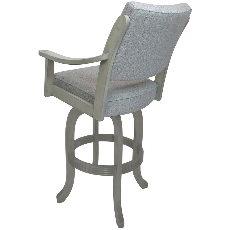 Radmilla Swivel Wood Bar Stool, Bar Stool (26" Seat Height), Hemsath SlateSeat/ET Frame