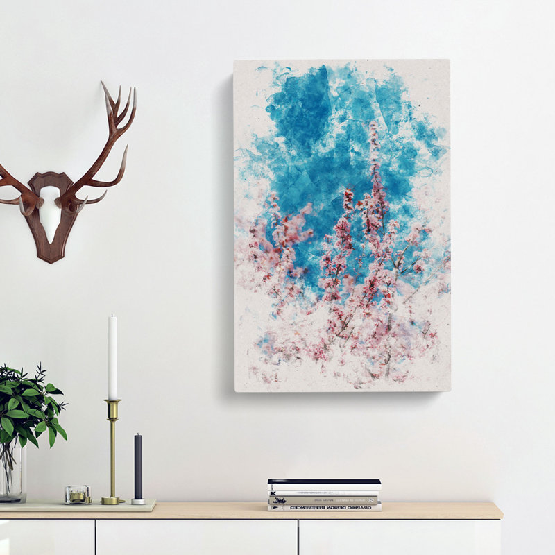 Petals Of Pink Cherry Blossom Tree - Wrapped Canvas, 76cm H x 50cm W x 3cm D