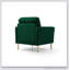 Fauteuil de salon en velours Channel
