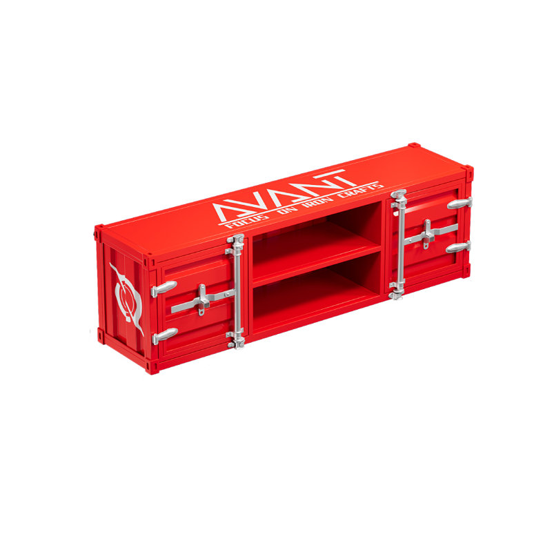Crédence de rangement l 59,05 po Mulero, Rouge