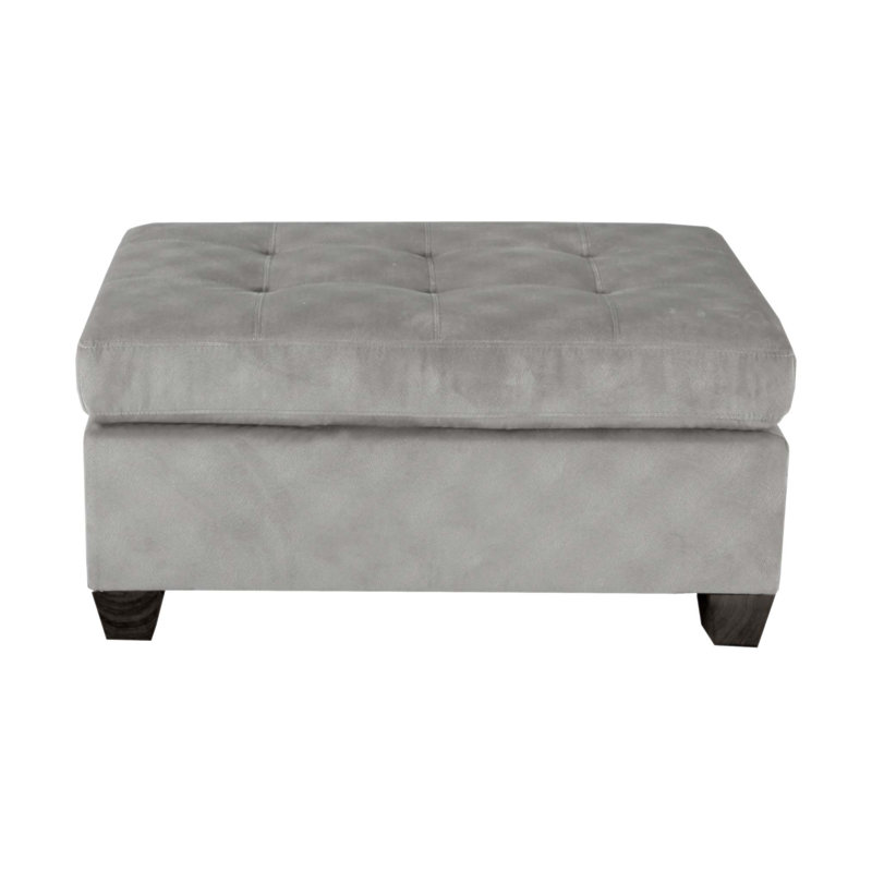 Repose-pieds capitonné élégant en microfibre pour les salons modernes, parfait pour les sièges supplémentaires et le confort