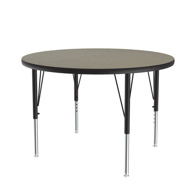 Table d'activité circulaire à hauteur ajustable, Sable Savannah, H 29 po x L 36 po x l 36 po