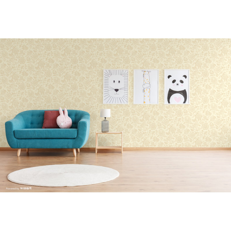 Aramis 10m x 53cm Wallpaper Roll, Cream
