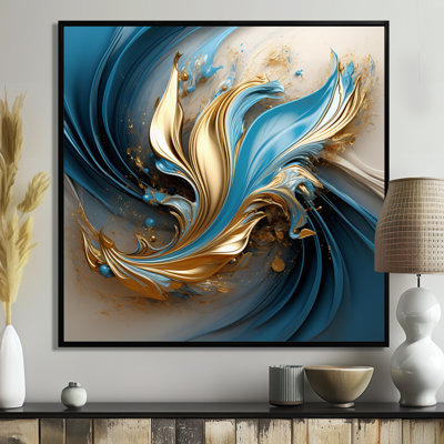 Blossoming Tide Turquoise Bliss - Waves Wall Art Print