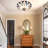 Tiffany 18 Inch 3 Light Dimmable Tiffany Glass Flush Mount Light