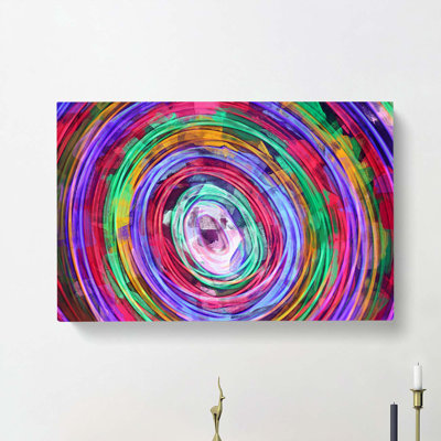 Rainbow Swirls In Abstract - Wrapped Canvas Print