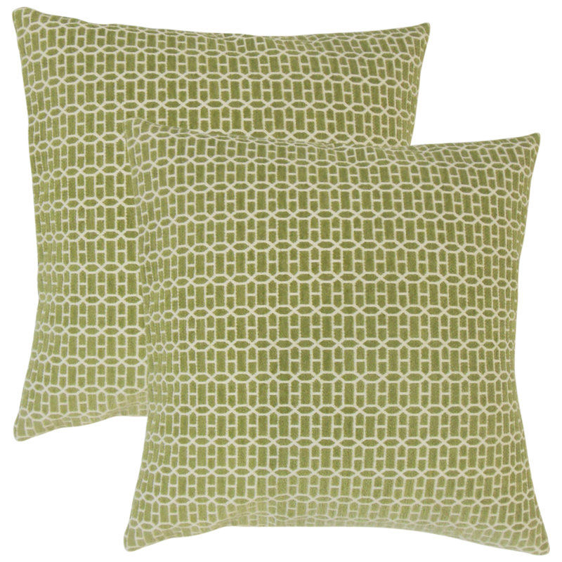 Coussin décoratif géométrique , Kiwi