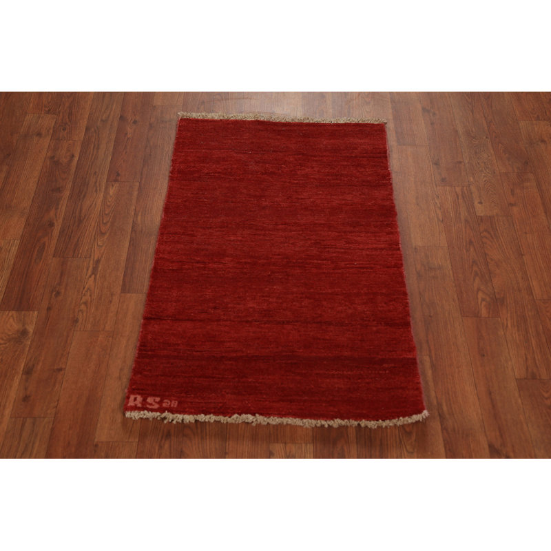 Modern Wool Gabbeh Oriental Accent Rug 2x3