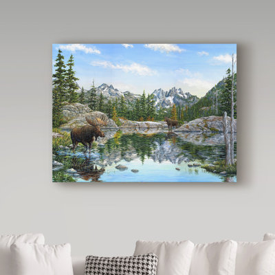 Fazulla 'Moose' Graphic Art Print on Wrapped Canvas
