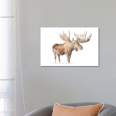 Moose by Wandering Laur - Wrapped Canvas Painting