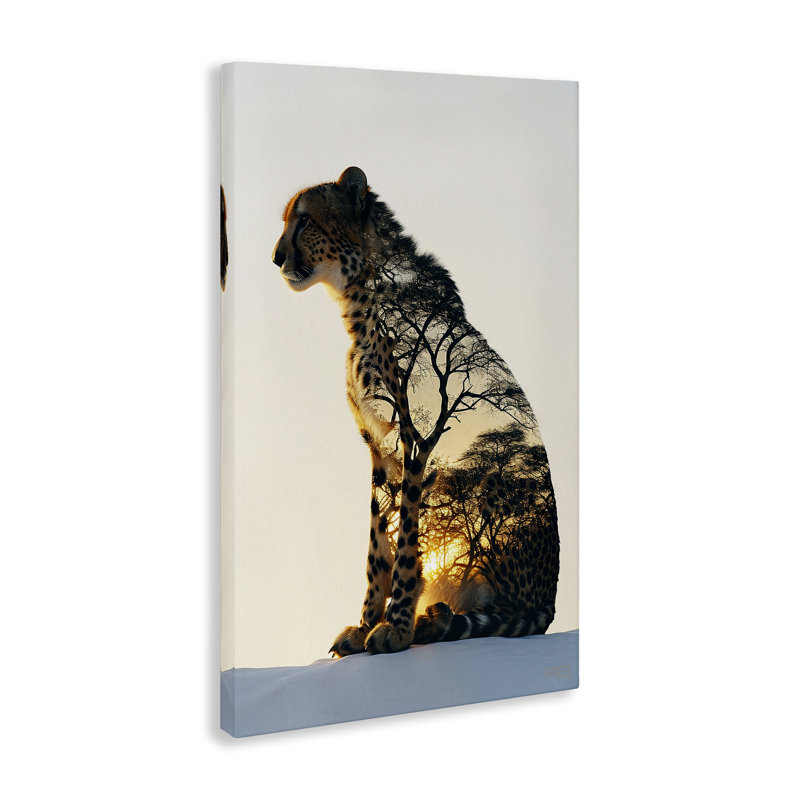 «Leopard with Silhouette» par Roozbeh Bahramali, H 24 po x l 16 po