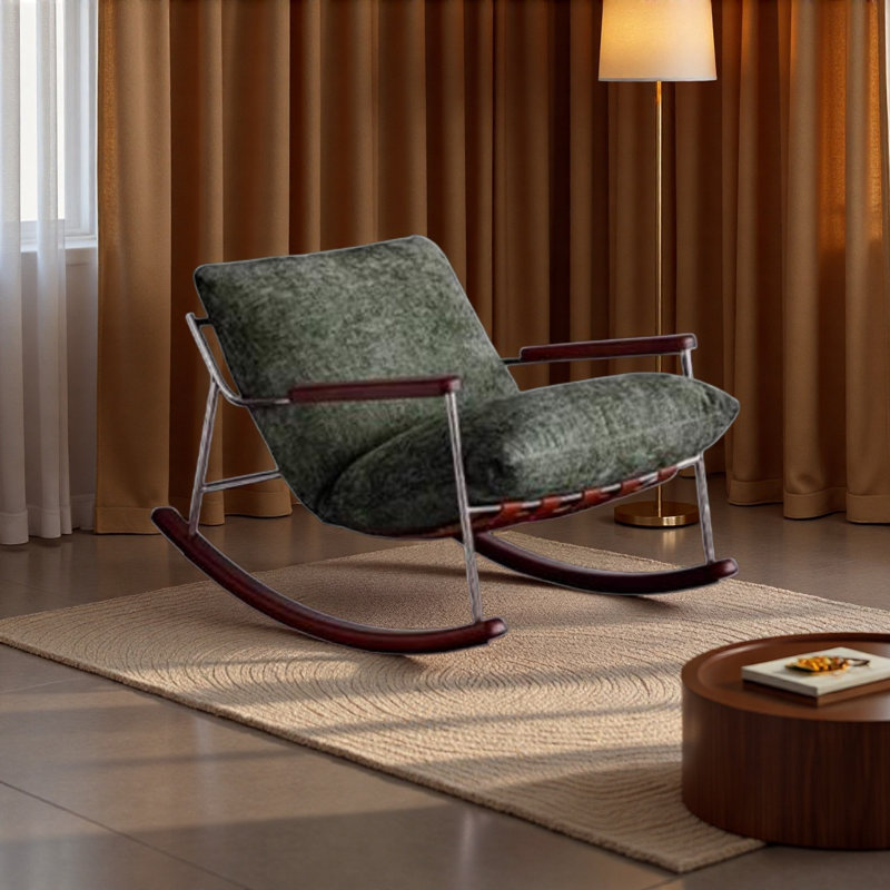 Chaise berçante moderne de luxe simple., Vert
