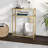 Modern Rectangular Console Table With Tempered Glass Shelves And Steel Frame, Entryway Accent Table For Living Room Or Hallway