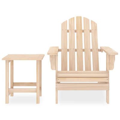 Swartz Fir Outdoor Adirondack Chair With Table , 69.5cm cm W 86.5cm cm D
