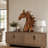 Pewamo Sculpture Wood Horse Head Design 39 Inch Brown Finish for Home Office Bedroom Living Room Casual Decor