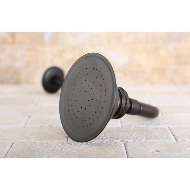 Kingston Brass Victorian 4-13/16-Inch Round Raindrop Brass Shower Head with 12-Inch Shower Arm Combo, Oil Rubbed Bronze