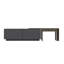 Meuble télé moderne, anthracite et noyer, 70,9 po x 11,8 po x 11,0 po | 100% aggloméré enduit de mélamine, durable et élégant | Parfait pour le salon et l'espace de divertissement, une conception élégante et beaucoup de rangement-1237081198