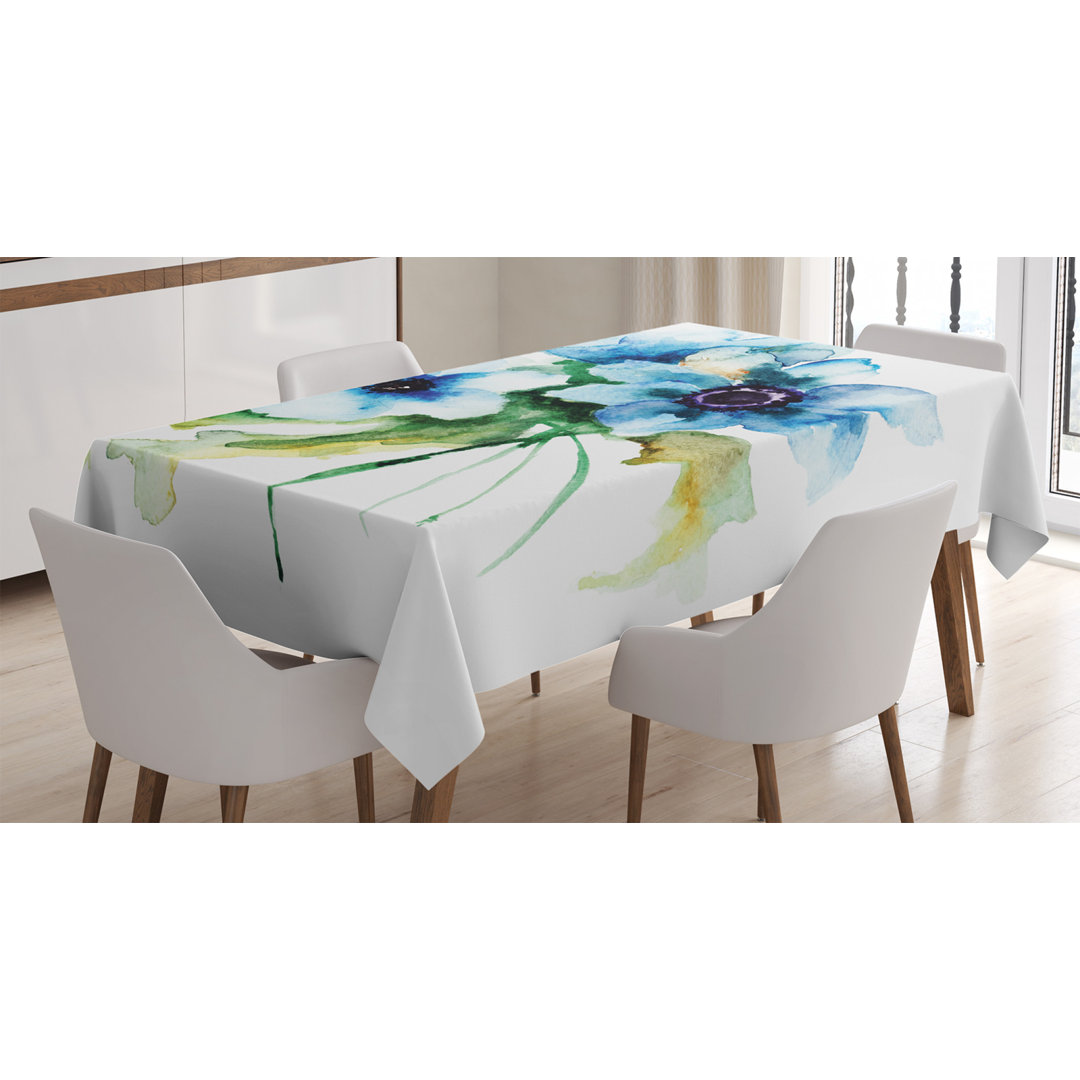 Watercolor Flower Tablecloth East Urban Home 