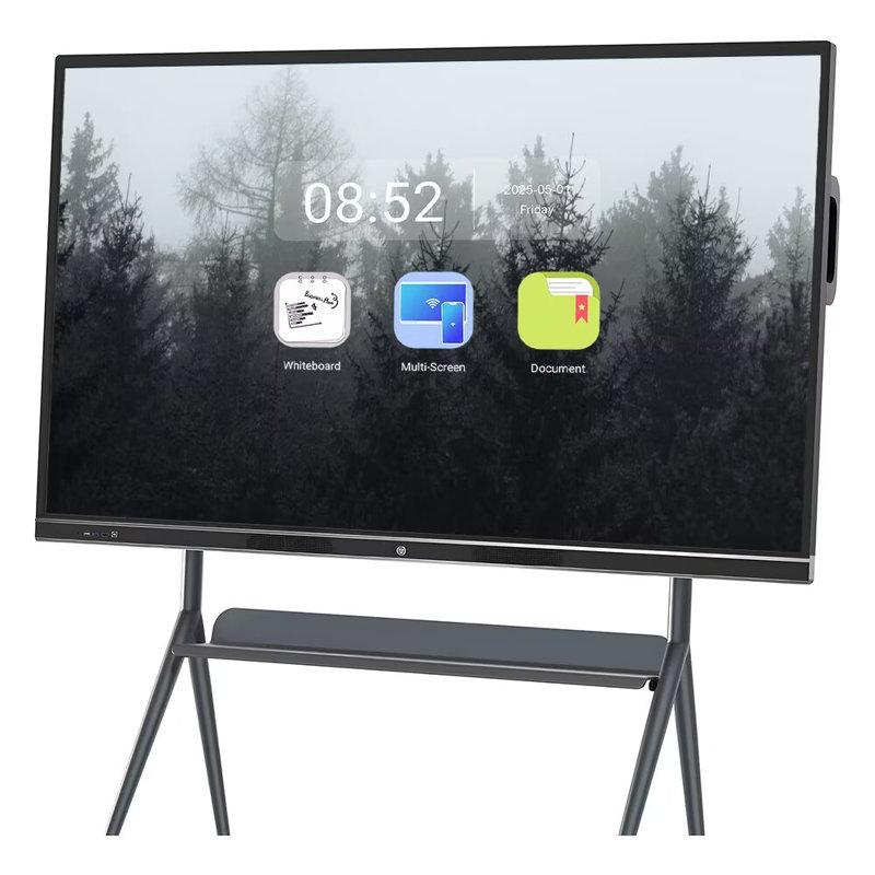 JYXCN Smart Board 86" Pro 4K Touch Interactive Wireless Dual System 8-Mic Array & 20W Speakers for Classroom Office