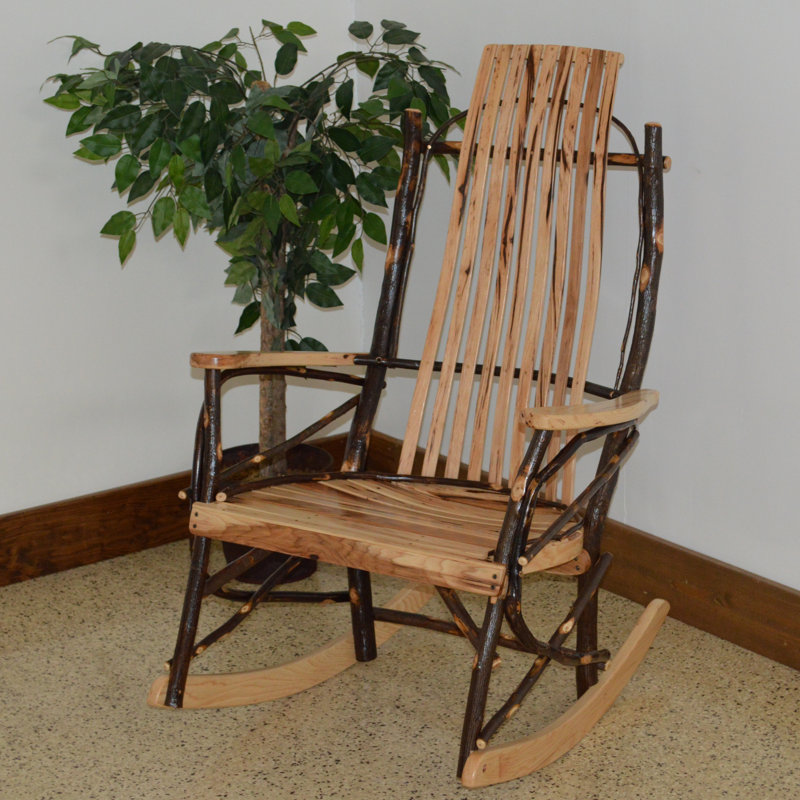 Chaise berçante ZanowitZ Hickory, Hickory rustique