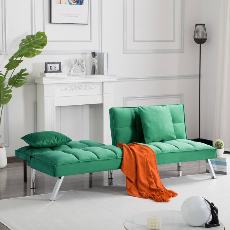 Canapé-lit futon 67,7 po vert, Vert